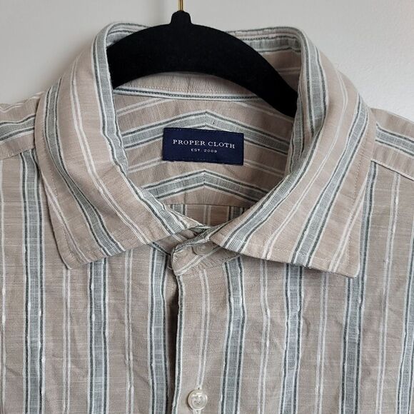 PROPER CLOTH !00% Cotton Button Down - Picture 2 of 11